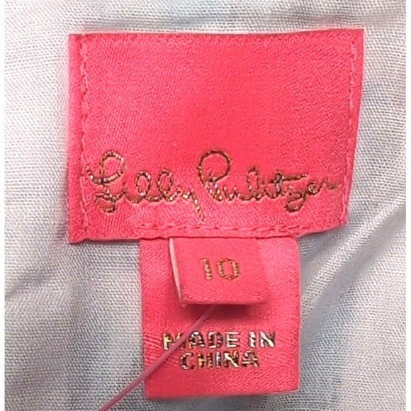 Lilly Pulitzer Mini Haylan Dress Girls Sz 10 Bali Blue Once Upon a Tide NEW NWT - Picture 7 of 16